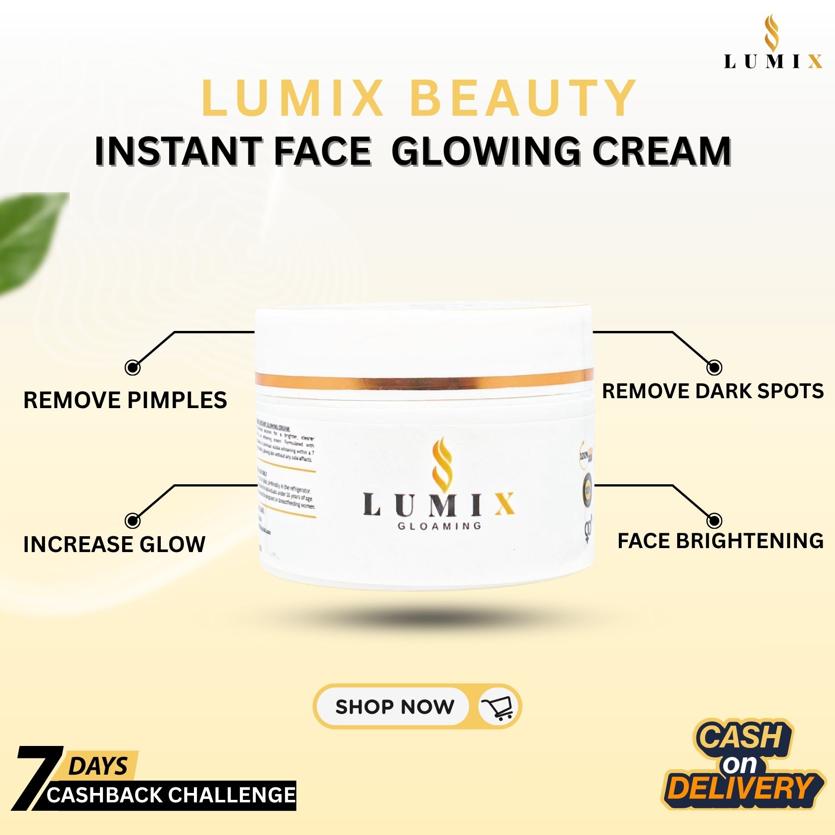 Lumix Beauty Instant Face Whitening Cream 35G