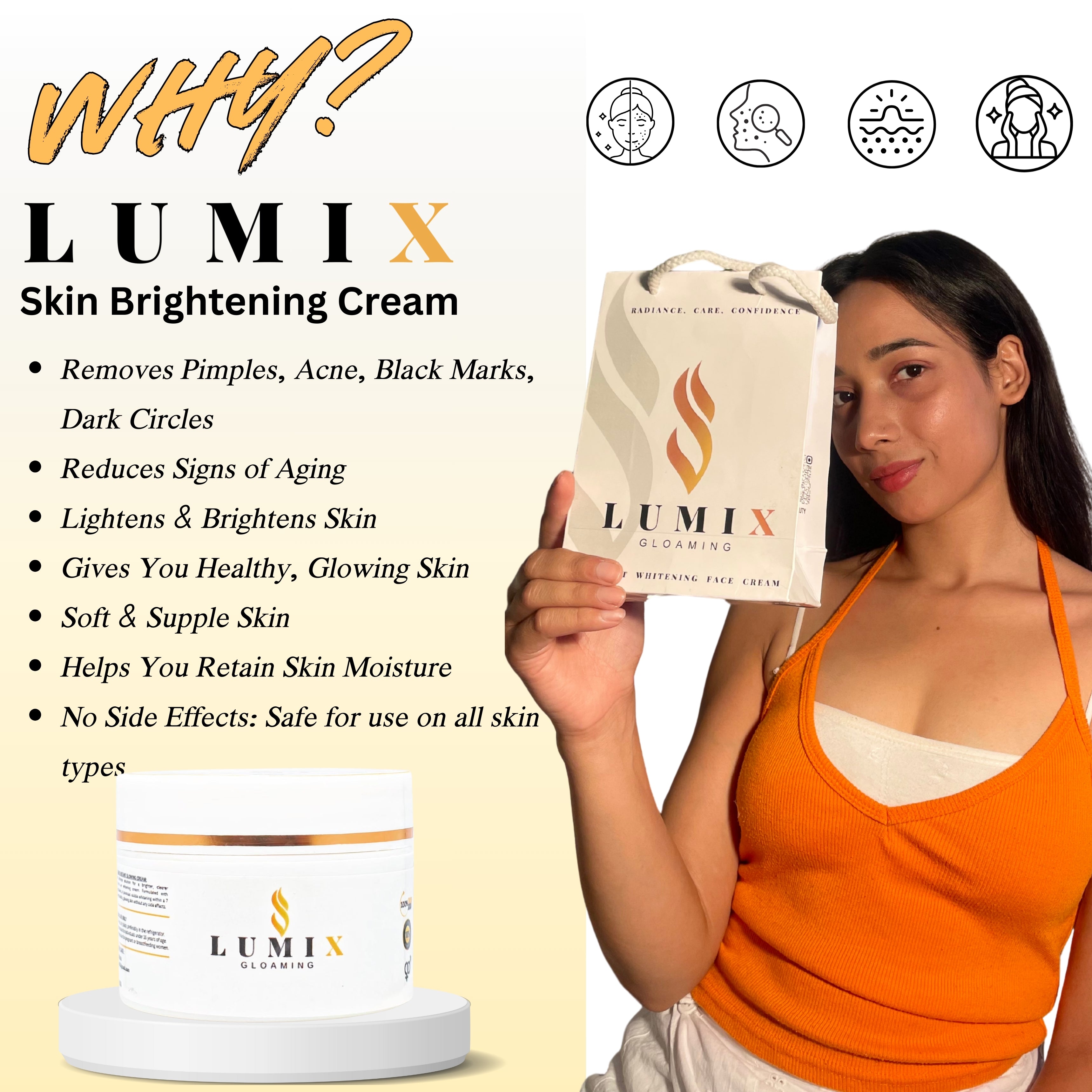 Lumix Beauty Instant Face Whitening Cream 35G